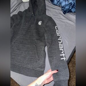 Womens Dark Gray Carhartt Hoodie Size Medium